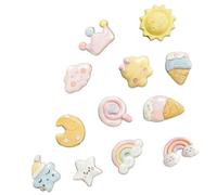 12 ciondoli per scarpe, Crocs con glitter, per smontare i ciondoli a forma di crocs, in plastica, accessori glitterati, accessori personalizzati, a stelle, per ragazze, ragazzi, donne e bambini