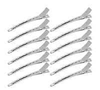 12 clip a becco d'anatra, strumento per lo styling con clip per sezionamento portatile dei capelli, professionale in acciaio inossidabile per la casa