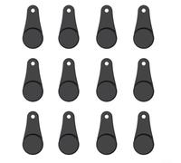 12 clip in silicone con magneti per carta pergamena, resistenti al calore, supporti per fibbia di sicurezza, rosso, nero, grigio, 29 mm (nero)