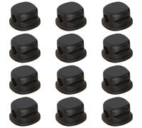 12 clip organizer per cavi da scrivania, colore nero, rotondi, per cavi USB-C Lightning e USB, morsetti a molla adesivi resistenti, gestione ordinata dei cavi per scrivanie di casa e ufficio