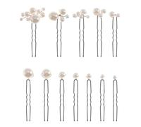 12 clip per capelli con perle a forma di U, per eventi nuziali, ferme, design a tenuta stabile, per cerimonia nuziale, acconciatura da sposa
