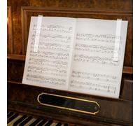 12 clip per leggio musicale, 21,3 x 2 x 1,4 cm, in acrilico trasparente, per musicisti, compositori, prove all'aperto, facile lettura