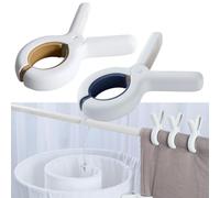 12 clip per telo mare, antiruggine, resistenti, con cuscinetti in silicone antiscivolo, per bloccare asciugamani per uso domestico (grande blu)