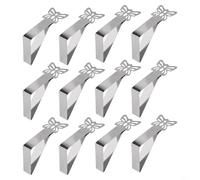 12 clip per tovaglia in acciaio inox resistente, per uso esterno e interno, presa sicura su varie forme di tavolo, tra cui rettangolare e rotondo
