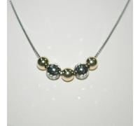 12 COLLANE A CATENA D'ARGENTO sterlina e 5 pezzi di perline riempite...