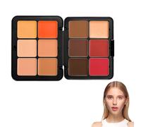 12 Color Blush Cream - Concealer Palette, Matte Blush Contour and Highlight Blushs Palette, Waterproof and Long Lasting Blushs Cream Makeup Palette (12-3)