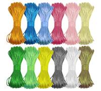 12 Colori Filo Nylon per Braccialetti 1,5 mm Cordoncino per Braccialetti | 240m Satin Seidenschnur Corda Filo per Braccialetti Creativi Filo per Gioielli Fatti per Brasiliani Braccialetti Dellamicizia