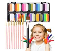 12 colori Lenti colorate Iris Corpo umano e colorante Può essere utilizzato per schermi di scenario di lavaggio 'acqua, kit di pittura per pittura per il viso arcobaleno