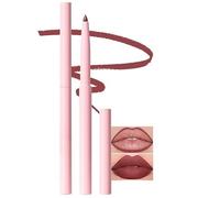 12 colori ritrattabile labbra Liner Kit per definire e scultura labbra sfumature, a lungo termine impermeabile ad alto pigmento finitura opaca texture cremosa labbra Liner (08 Rosso Marrone)