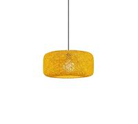 12 Colors &Amp; 2 Sizes Bamboo Pendant Lighting, 12In/16In Hand-Woven Rattan, American Color Bird's Nest Shape Hanging Lamps, Creative Arons Energy-Saving Lighting Device,H,40Cm/14In (H 30Cm/12In)