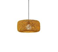 12 Colors &Amp; 2 Sizes Bamboo Pendant Lighting, 12In/16In Hand-Woven Rattan, American Color Bird's Nest Shape Hanging Lamps, Creative Arons Energy-Saving Lighting Device,H,40Cm/14In (H 30Cm/12In)