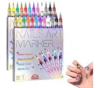 12 Colors Nail Art Pen Set, 2026 New Nail Art Markers Polish Pen, Quick-Drying Drawing Painting Liner Brush for DIY Beauty Adorn Manicure Tools (2Sets)
