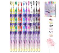 12 Colors Nail Art Pens Set, Nail Art Markers For Gel Nails, 3D Nails Polish Pens Graffiti Dotting Liner Pen, For Arts Drawing Painting Point Dotting Manicure Tools, for Madam (36pcs)