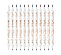 12 Colors Pens - Quick-Drying Nail Pens, Acrylic Paint Nails Point Dotting Liner Pen Tools, Nails Pen, Double-Tip Drawing Markers, Waterproof Fingernail For DIY Women Lady Mothe