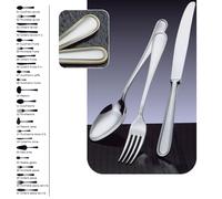 12 coltello da frutta posata in acciaio Inox 18/10 spes.2,5mm Pintinox sirio