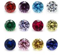12 combinazioni di colori di 2-10mm ultra scintillante 5A zircone rotondo per accessori di gioielli, 12PCS 8mm, Pietra preziosa, Avventurina
