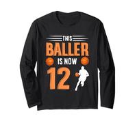 12° Compleanno Basket - Questo Baller è Ora 12 Maglia a Manica