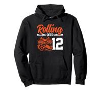 12° compleanno di Go Kart Racing Rolling Into 12 Funny Boys & Kids Felpa con Cappuccio