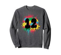 12° Compleanno Spruzzi di vernice colorata 12 Dodici year Felpa