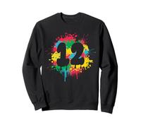 12° Compleanno Spruzzi di vernice colorata 12 Dodici year Felpa