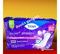 12 Conf.(144 Assorbenti) Tena Discreet Maxi Night Notte Perdite Urine Incontin.