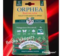 12 Conf.Orphea Salvalana (144 Foglietti)Profumati Armadi Cassetti Legno di Cedro