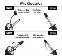 12 Confezione Acciaio Inox Classico Bottiglia Dosatori Affusolato Bocca Liquore