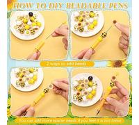 12 Confezione Plastica Beadable Penne Assortiti Perline Legno Cristallo