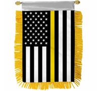 12 Confezione USA Sottile Giallo Linea Sicurezza Personale 10.2cmx15.2cm Mini