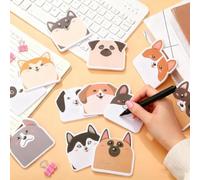 12 confezioni/360 fogli di note adesive per cani, divertenti blocchetti per orecchie di note stazionarie per cuccioli, blocchetti per orecchie adesivi di animali dei cartoni animati