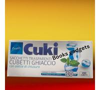 12 Confezioni Cuki (Tot. 3360 Cubetti Ghiaccio) Trasparenti con Alette Chiusura