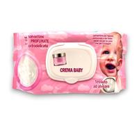 12 Confezioni da 72 Salviette umidificate per bebè, Viso Masi Pannolino, Varie Fragranze, Ideali per Casa o Viaggio, (Crema Baby)