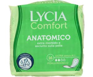 12 confezioni di lycia assorbenti ultra anatomici pz.16