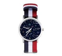 12 costellazioni Doodle orologio sportivo per uomo donna cinturino in nylon orologio da polso analogico al quarzo, Stile:, regular, Cinturino