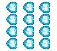12 cubetti di ghiaccio lampeggianti a forma di cuore con luce LED multicolore per decorazioni per bevande giocattolo colorato per il bagno del bambino
