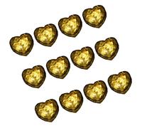 12 cubetti di ghiaccio lampeggianti a forma di cuore con luce LED multicolore per decorazioni per bevande giocattolo colorato per il bagno del bambino