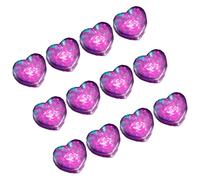 12 cubetti di ghiaccio lampeggianti a forma di cuore con luce LED multicolore per decorazioni per bevande giocattolo per il bagno del bambino colorato acqua reattiva luce del cuore