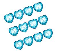 12 cubetti di ghiaccio lampeggianti a forma di cuore con luce LED multicolore per decorazioni per bevande giocattolo per il bagno del bambino colorato acqua reattiva luce del cuore
