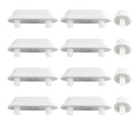 12 cuscinetti in plastica antiscivolo per sedile WC, colore: bianco | Questi tamponi in plastica assorbono gli urti per ridurre al minimo il rumore quando si chiude il coperchio del WC