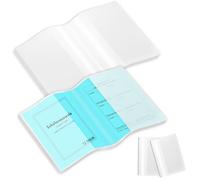 12 custodie per carta d'identità, formato A7, doppie, 150 x 107 mm, formato DIN A7, per carta di controllo della pressione sanguigna, carta di sicurezza sociale, carta d'identità studente