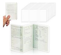 12 custodie protettive per libretto di auto, 3 pieghevoli, trasparenti, per patente di guida, 227 x 112 mm