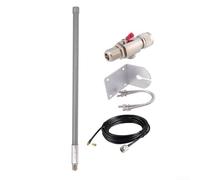 12 dBi per antenna LoRa per hotspot elio con struttura in fibra di vetro, connettore femmina N, adattatore e cavo di prolunga KSR195 a bassa perdita da 300 cm per Bobcat 300 per minatore MNTD