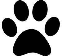 12 Decalcomanie in vinile per auto, a forma di orma di cane