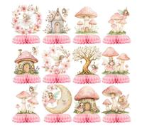 12 decorazioni da tavola in stile fiaba e fata per feste | Decorazioni per feste, decorazioni di compleanno per ragazze, battesimo, biliardo a nido d'ape, funghi, fate
