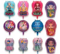 12 decorazioni di compleanno K-pop cacciatori di demoni, palloncini in lamina per forniture per feste, decorazione di compleanno a tema anime K-pop per ragazzi e ragazze