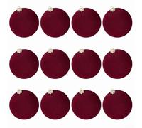 12 decorazioni in velluto per decorare l'albero di Natale e la casa, design senza tempo (vino rosso)
