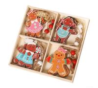 12 Decorazioni Natale : Design Biscotto e Volto Assente 12 Decorazioni(A) | naturale , durata nel per tempo, finitura liscia, per sicuro per bambini, riutilizzabile anni