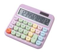 12 Digit Desk Calculator, Calculator Desktop Large Buttons, 5 Inch Lcd Display with Colorful Screen, 15 Degree Tilted Adding Machine for Home, School, Work, Retail, Students, Banking