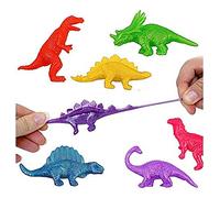 12 dinosauri elasticizzati, elastici e allungabili, pensierini per compleanno dei bambini.