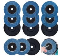 12 dischi lamellari abrasivi 76mm grana 40-120 smerigliatrice